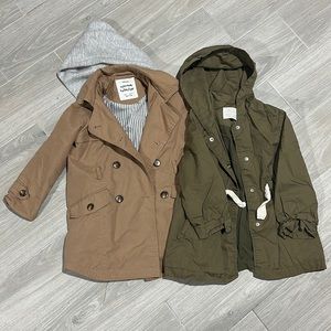 Zara value pack. Two jackets with hoodie size 5